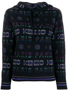 Kenzo худи с логотипом и эффектом металлик