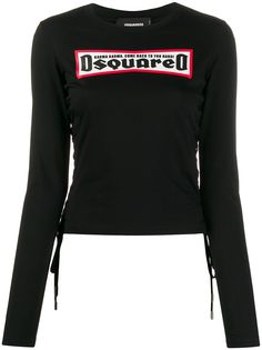 Dsquared2 футболка с логотипом и длинными рукавами