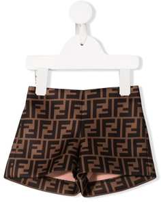 Fendi Kids шорты с узором FF