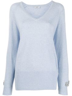 LIU JO приталенный джемпер с длинными рукавами