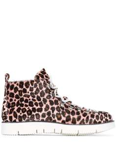 Fracap ботинки хайкеры с леопардовым принтом