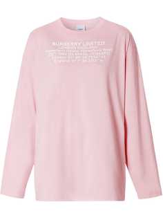 Burberry футболка с длинными рукавами и принтом