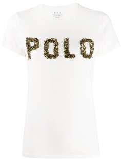 Polo Ralph Lauren футболка с декорированным логотипом