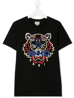 Kenzo Kids футболка с принтом Tiger