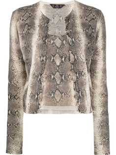 John Galliano Pre-Owned 1990s snakeskin print top and cardigan set