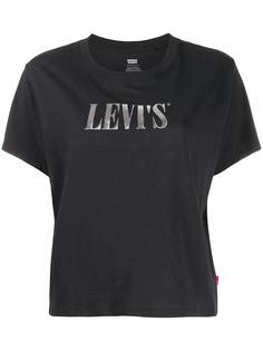 Levis cropped logo print T-shirt