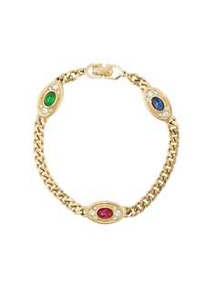 Christian Dior Pre-Owned gemstone charm bracelet