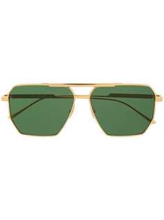Bottega Veneta Eyewear солнцезащитные очки-авиаторы в квадратной оправе