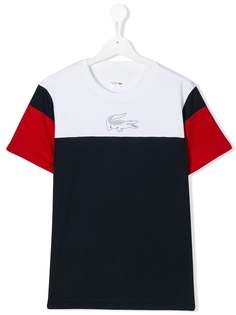 Lacoste Kids футболка в стиле колор-блок с логотипом