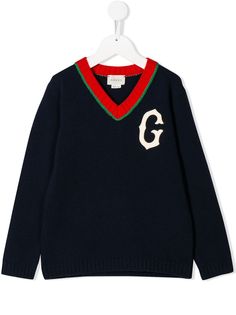 Gucci Kids джемпер с нашивкой-логотипом