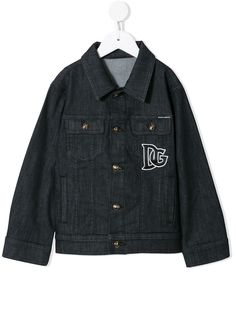 Dolce & Gabbana Kids джинсовая куртка с вышитым логотипом