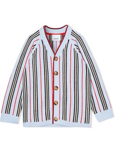 Burberry Kids кардиган в полоску Icon Stripe