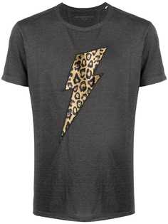 John Varvatos leopard lightning bolt T-shirt
