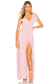 Макси платье с запахом mae - superdown