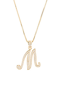 Ожерелье iced out script initial - The M Jewelers NY