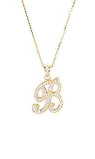 Ожерелье iced out script initial - The M Jewelers NY