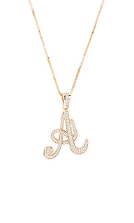 Ожерелье iced out script initial - The M Jewelers NY