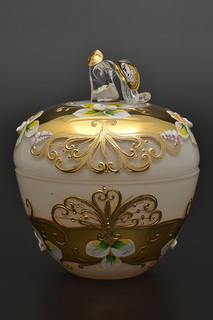 Конфетница с крышкой 10 см Bohemia