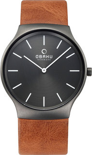 Мужские часы в коллекции Leather Мужские часы Obaku V178GXUURZ