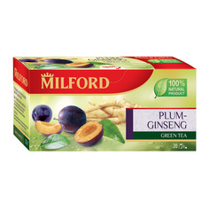 Чай зеленый Milford слива, женьшень 20 пакетиков