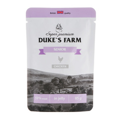 Корм для кошек dukes farm для пожилых кошек, курица пауч 85г