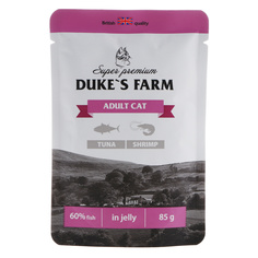 Корм для кошек dukes farm тунец, креветки пауч 85г