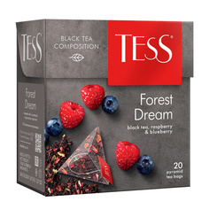 Чай черный Tess Forest Dream со вкусом малины и черники 20 пакетиков