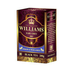 Чай черный Williams Earl Grey с ароматом бергамота листовой 200 г