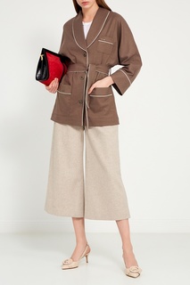 Серый жакет в пижамном стиле Laroom