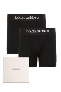 Черные трусы-боксеры Dolce&Gabbana Children