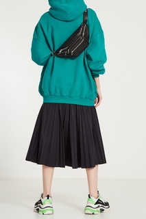 Черно-бело-зеленые кроссовки Triple S Balenciaga