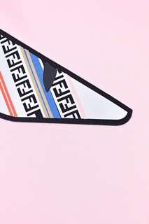 Розовое платье с капюшоном Fendi Kids