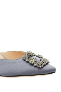 Серо-голубые мюли Hangisi Manolo Blahnik