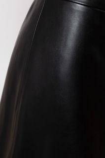 Кожаная юбка черного цвета Alexander Terekhov