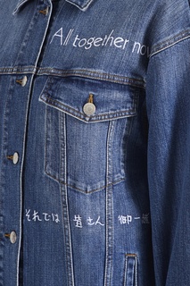 Голубая джинсовая куртка с надписями Stella Mc Cartney