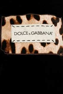 Черная дубленка из овчины Dolce&Gabbana Children