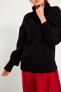 Черный шерстяной свитер Laroom