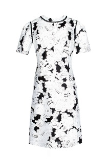 Черное платье с белым принтом Derek Lam