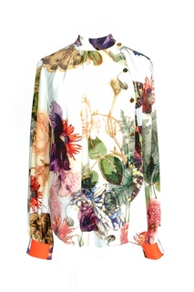 Шелковая блузка с цветочным принтом Preen