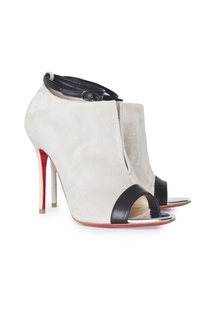 Ботильоны с открытым носом Diptic 100 Veau Velours/Specchio Toe Christian Louboutin