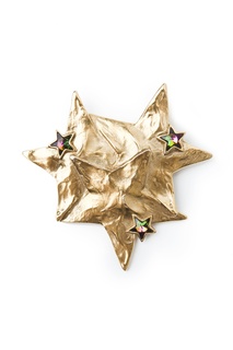 Брошь в виде золотых звезд с вставками из камней (80-е гг.) Saint Laurent