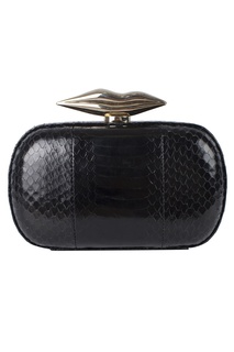 Клатч из кожи змеи Flirty Minaudiere Snake Diane Von Furstenberg