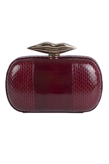 Сумка из кожи змеи Flirty Minaudiere Snake Diane Von Furstenberg