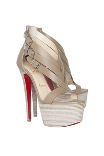 Кожаные босоножки Charleze 160 Calf/Cuoio Heel/Plat Christian Louboutin