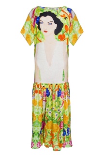 Яркое разноцветное платье с портретом девушки Tata Naka