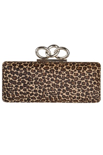 Кожаный клатч Sutra Leopard Haircalf Diane Von Furstenberg