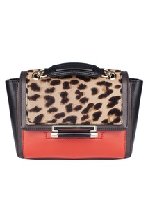 Кожаная сумка Mini Leo Haircalf/Leather Diane Von Furstenberg