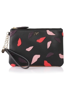 Кожаный кошелек Lips Applique Wristlet Diane Von Furstenberg