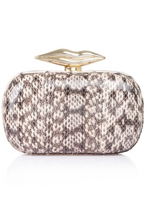 Кожаный клатч Flirty Minaudiere Snake Diane Von Furstenberg