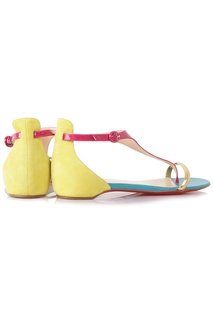 Кожаные босоножки Athena Flat Spec/Pat/Sue Christian Louboutin